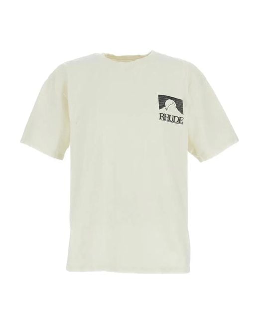 Rhude White Moonlight Pack Tee for men