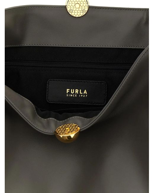 Furla Black Sfera Soft' Large Shoulder Bag
