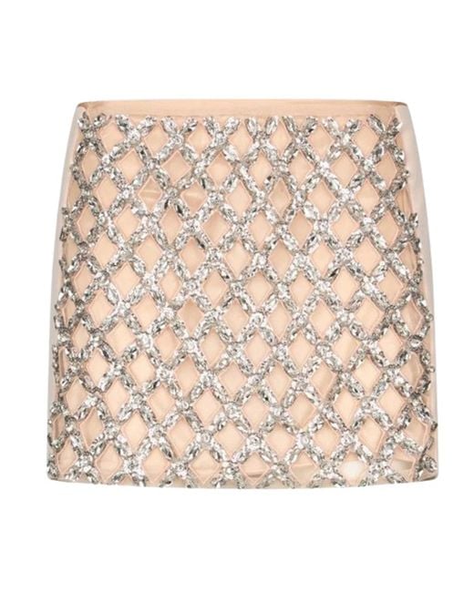 Liu Jo Natural Oyster Cotton Skirt