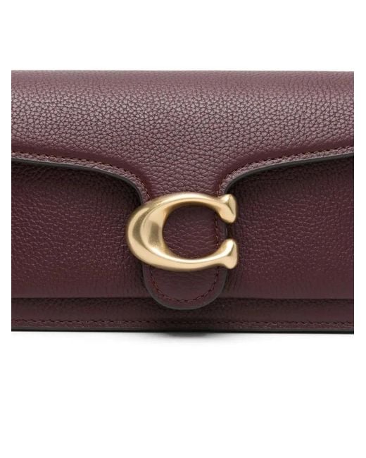 COACH Purple Tabby 20 Leather Shoulder Bag