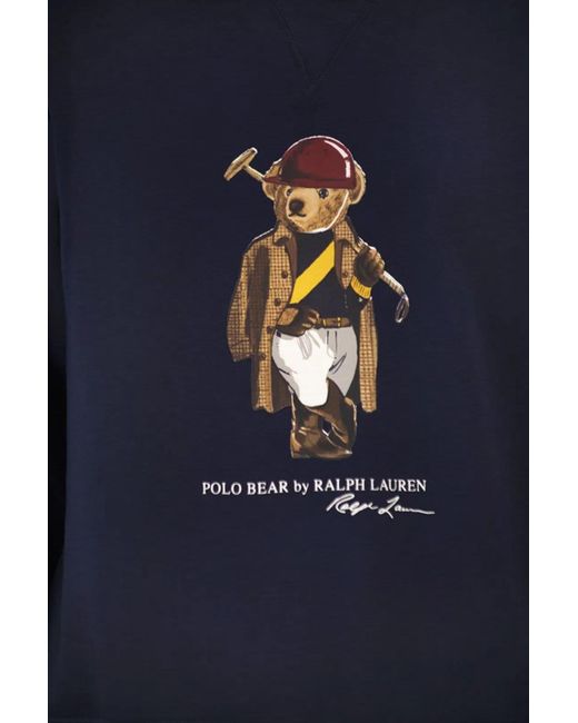 Polo Ralph Lauren Blue Polo Bear Sweatshirt for men