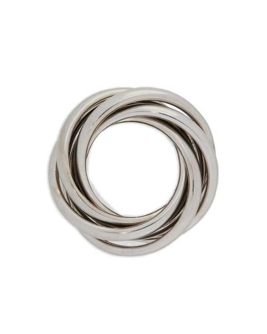 Jil Sander Metallic Toned Multilayer Engraved Bijoux