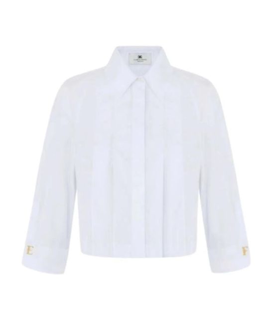 Elisabetta Franchi White Stretch Fabric Shirt