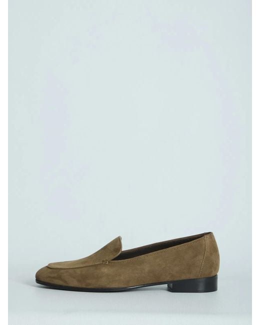 The Row Green Suede Adam Loafers