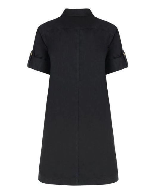 Céline Black Cotton Shirtdress