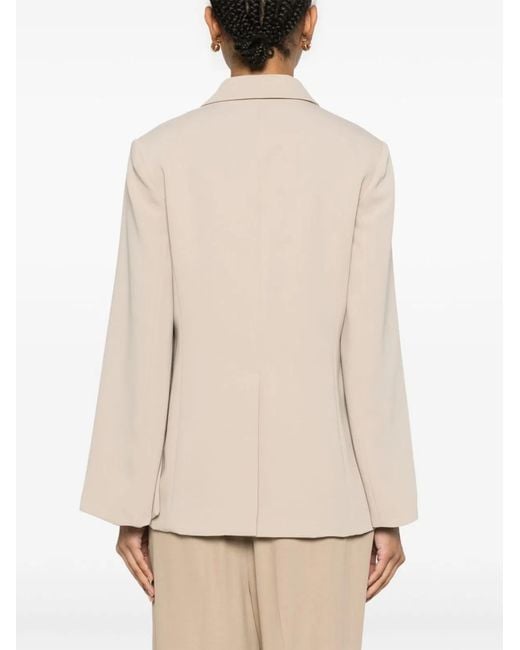 P.A.R.O.S.H. Natural Single-Breasted Blazer Jacket