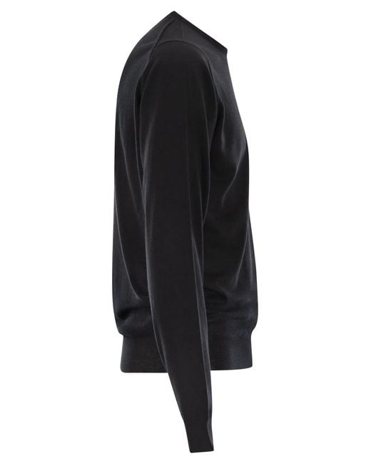 John Smedley Black Lundy for men