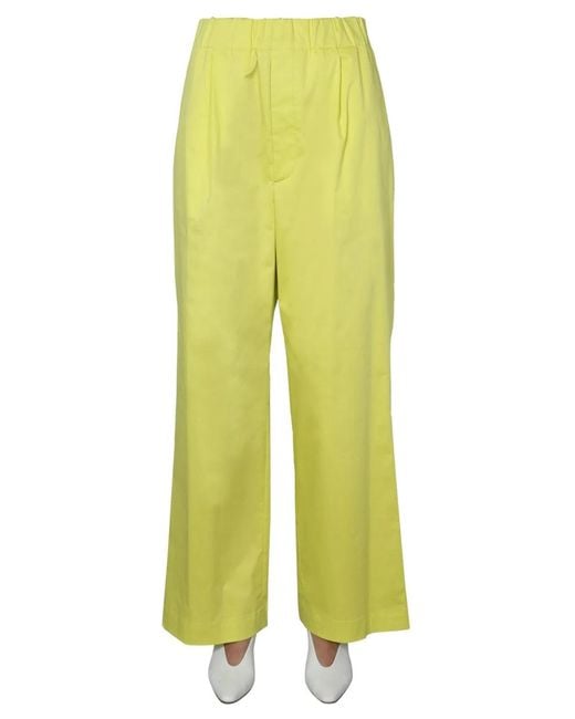 Jejia Yellow Wide Trousers