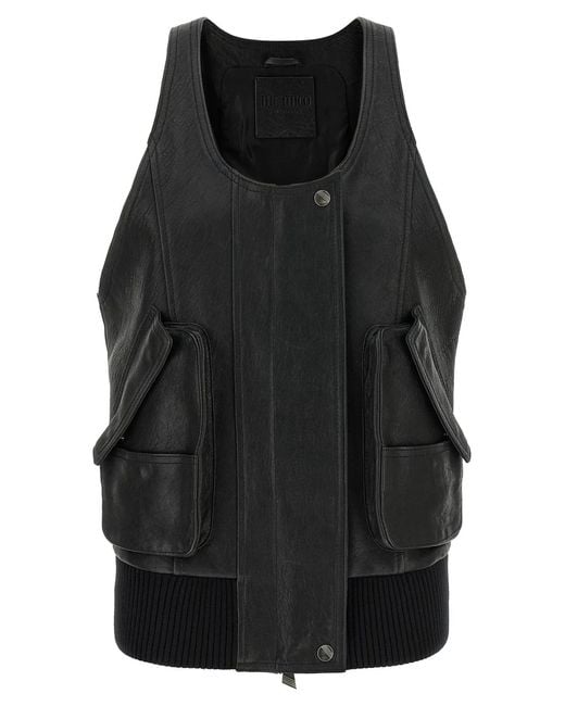 The Attico Black Blouson Vest