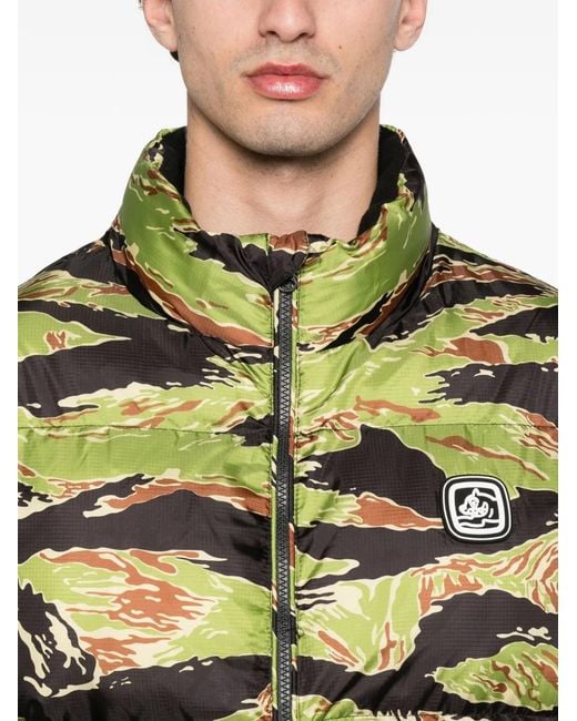 BBCICECREAM Green Camou Down Jacket for men