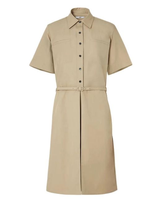 Fendi Natural Cotton Trench Dress