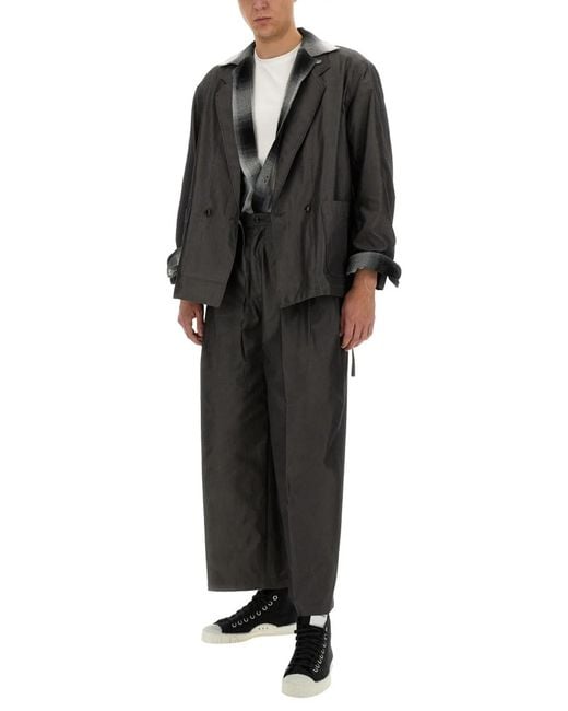 A.I.E. Black Wide Fit Pants for men