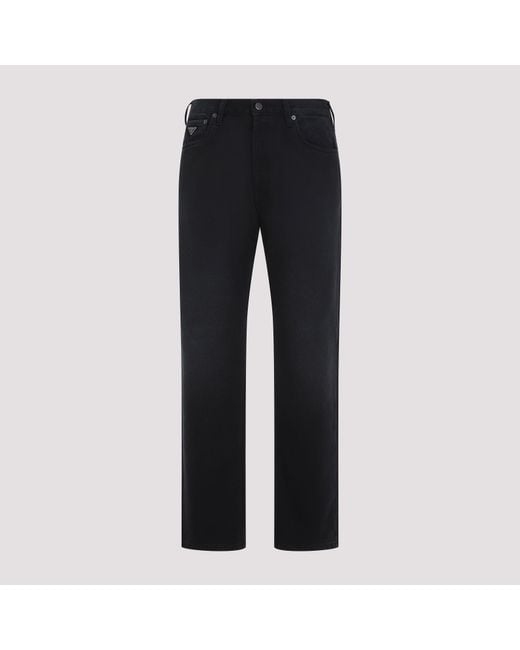 Prada Black Cotton Jeans for men