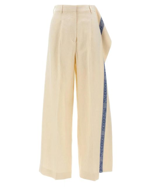 J.W. Anderson Natural J.W.Anderson Logo Band Panel Pants