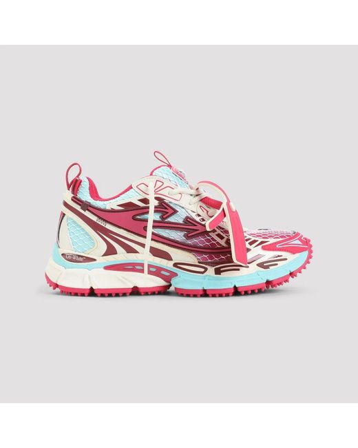 Off-White c/o Virgil Abloh Red Rose Celeste Be Right Back Net Sneakers
