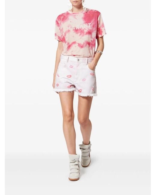 Isabel Marant Pink Isabel Marant Etoile Zewel Ss T-Shirt Logo