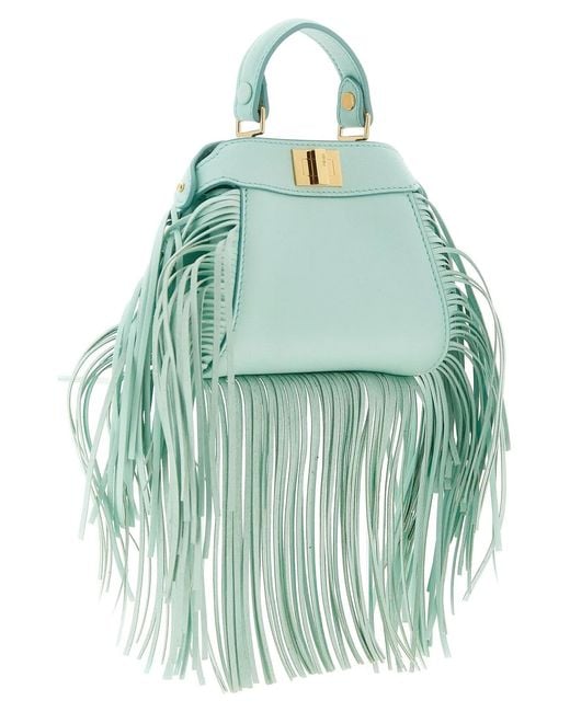 Fendi Blue 'Nano Peekaboo' Handbag