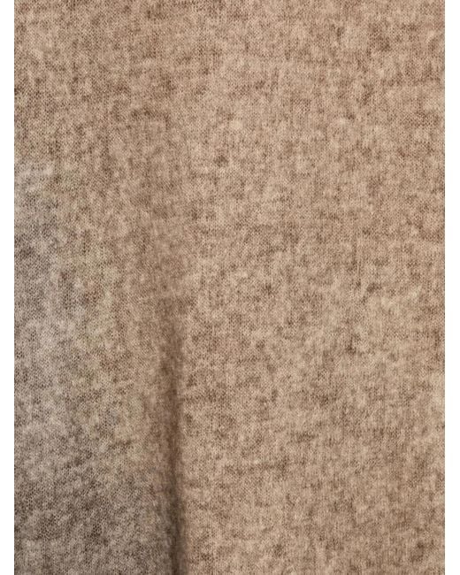 Avant Toi Brown Charcoal Effect Cashmere Scarf 185X90