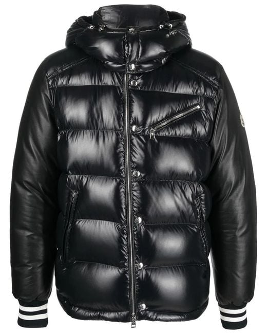 Moncler Black Padded Detachable-hood Jacket for men