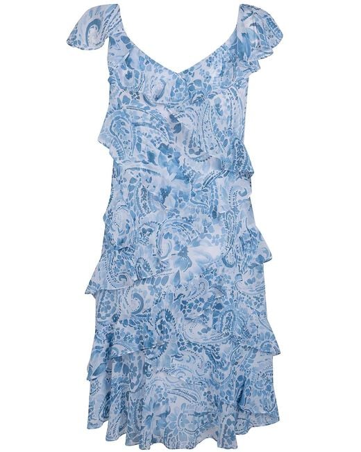 Ralph Lauren Blue Woven Mini Dress
