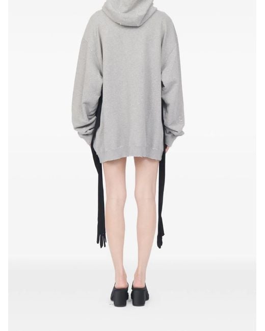 MM6 by Maison Margiela Gray Cotton Sweatdress
