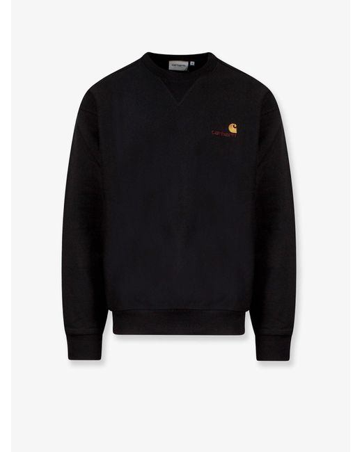 Carhartt Black American Script Cotton Blend Sweatshirt