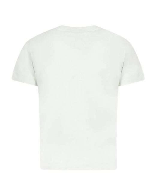Stone Island White T-Shirt With Logo
