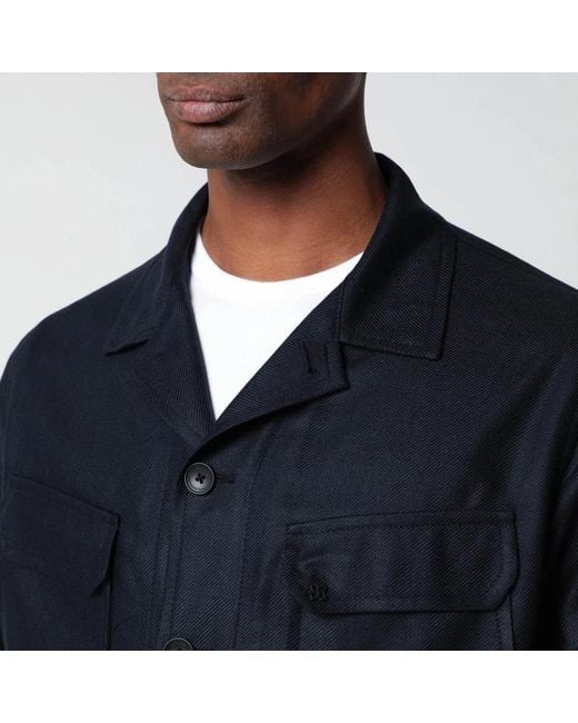 Tagliatore Blue Silk Jacket for men