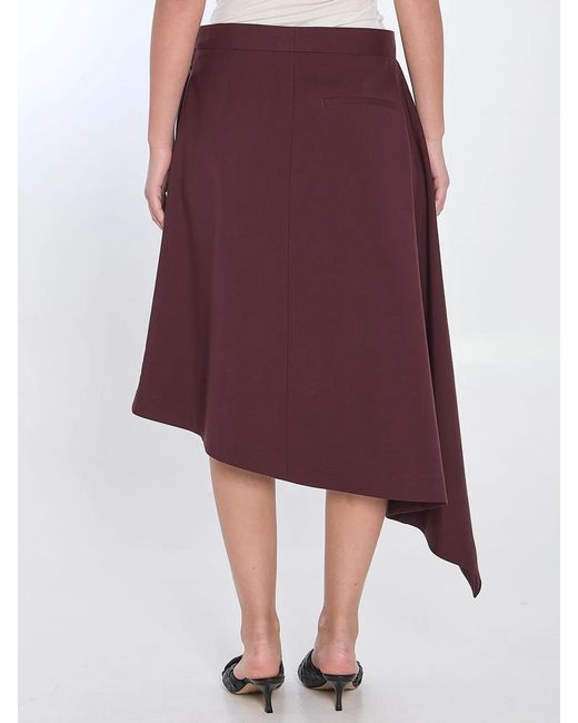 Bottega Veneta Purple Grape Wool Skirt