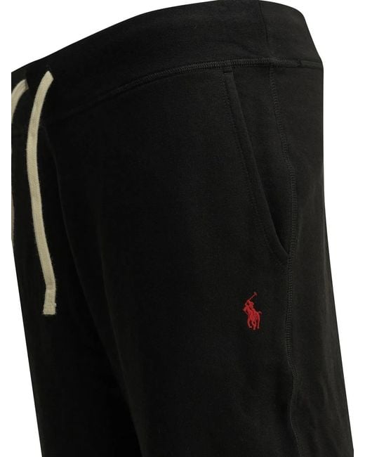 Polo Ralph Lauren Black "Rl" Athletic Pants for men
