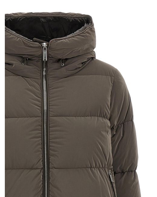 Moorer Brown Wool Full-Length Jacket