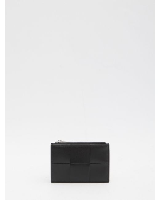 Bottega Veneta White Card Holder Cassette With Zipper for men
