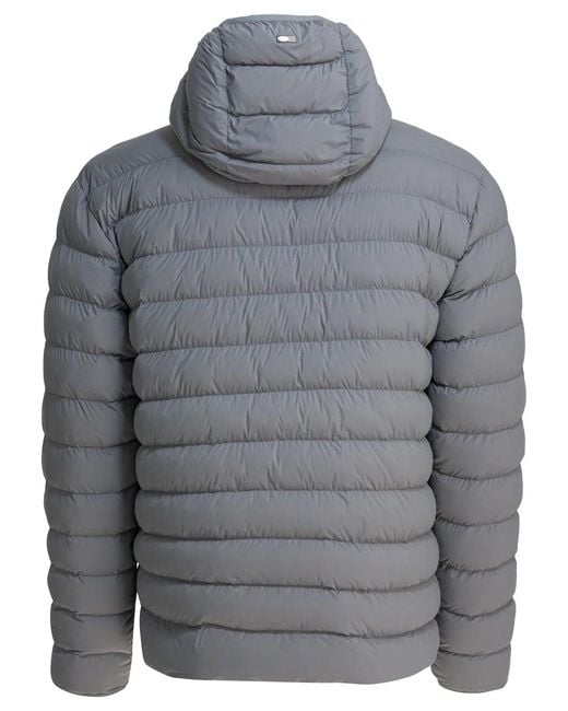 Herno Gray Hooded Rain Coat for men
