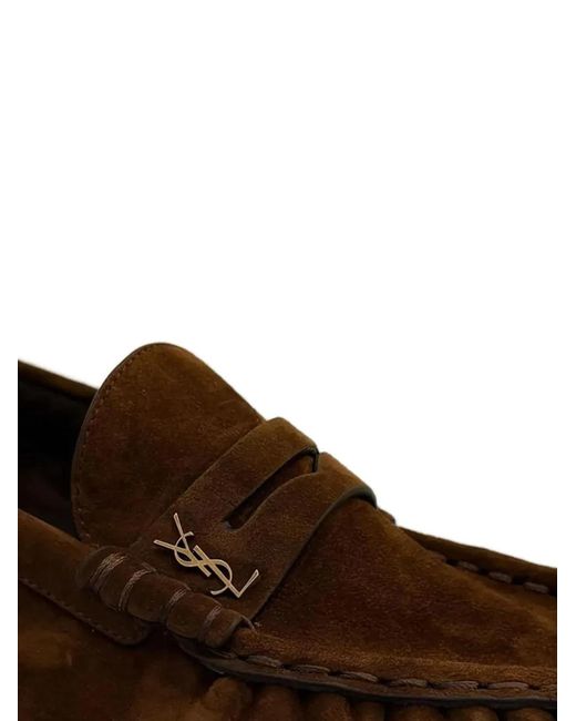 Saint Laurent Brown Le Loafer Supple for men