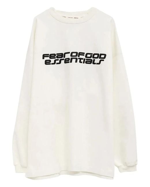 Fear Of God White "90's Long Sleeve" Tee for men
