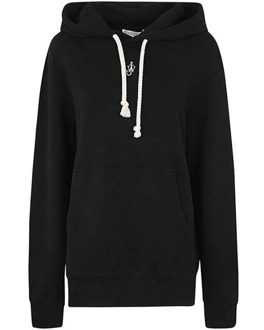 J.W. Anderson Black Anchor Embroidery Hoodie