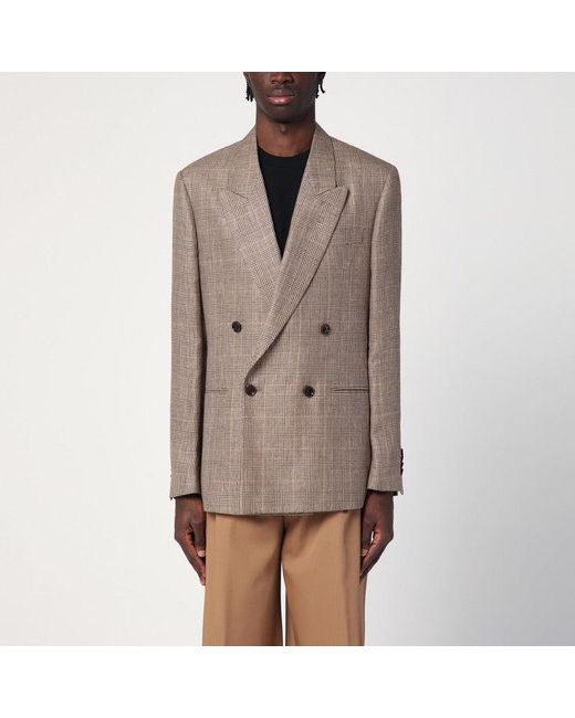 Lardini Brown Double-Breasted Jacket for men