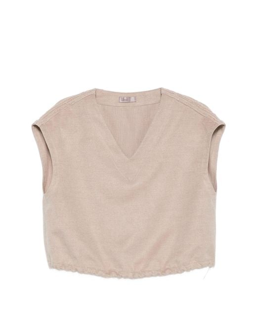 Herno Natural Polyester Modal Wool Blouse