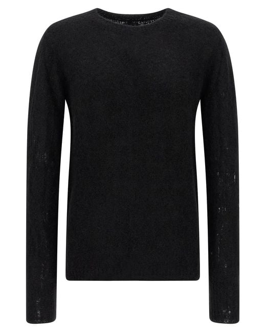 Thom Krom Black Alpaca Wool Sweater for men
