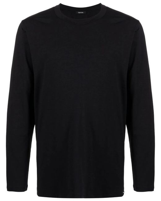 Tom Ford Black Cotton Blend Tee for men