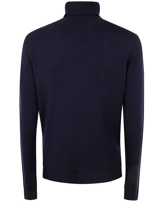 MD75 Blue Turtle Neck Merinos Sweater for men