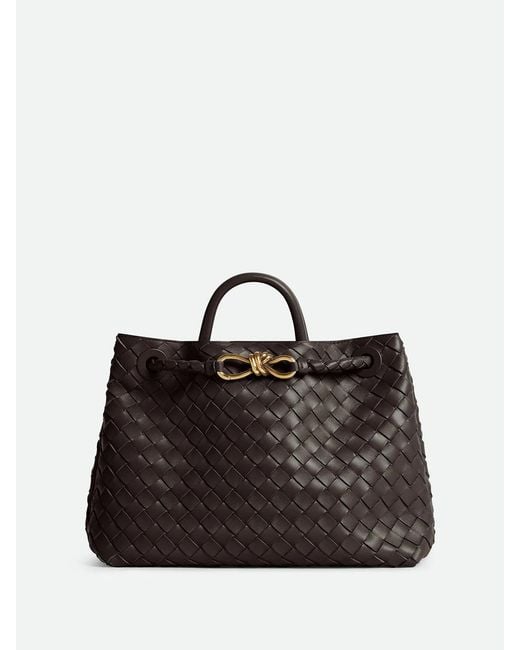 Bottega Veneta Black Intrecciato Leather Top Handle Knot Bag