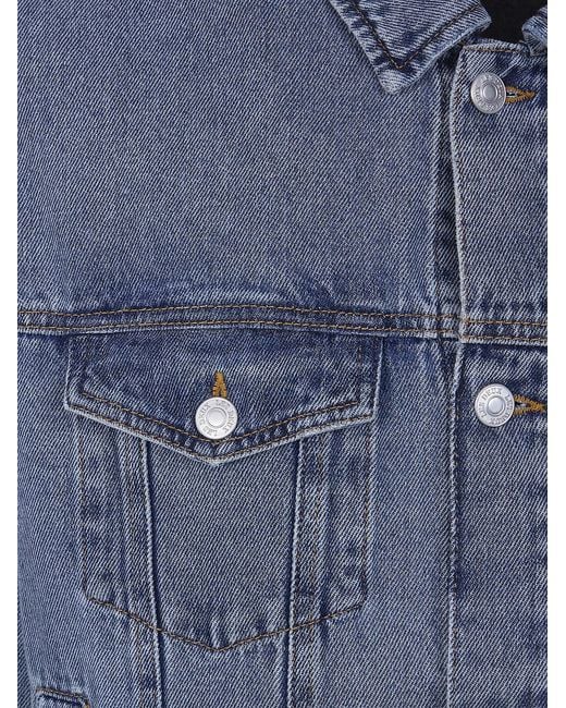 Les Deux Blue "Rally" Ice Denim Jacket for men