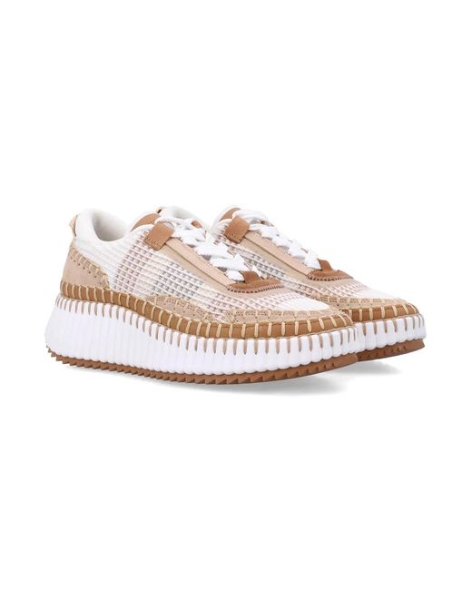 Chloé Pink Nama Sneakers