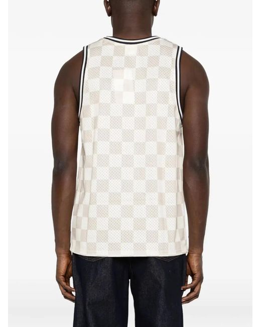 Les Deux White "Silas" Mesh Tank Top for men