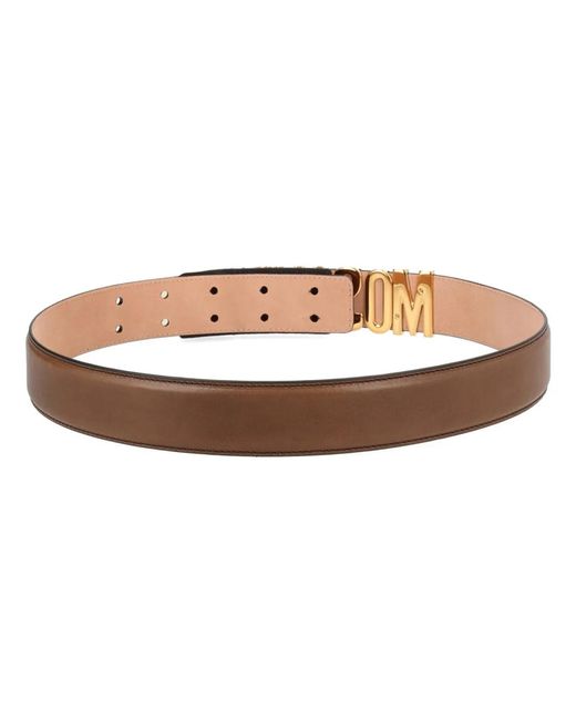 Moschino Couture Natural Cintura Con Logo