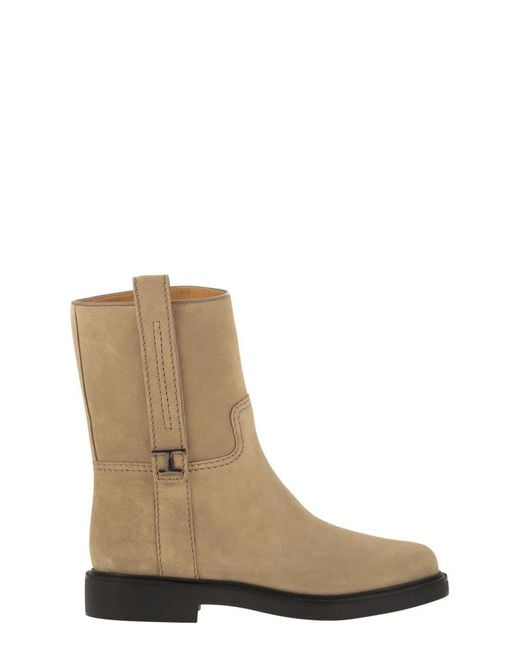 Tod's Brown Suede Ankle Boot