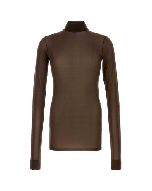 Saint Laurent Brown Jersey Top for men