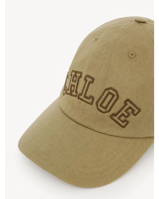 Chloé Natural Logo-Embroidered Cap