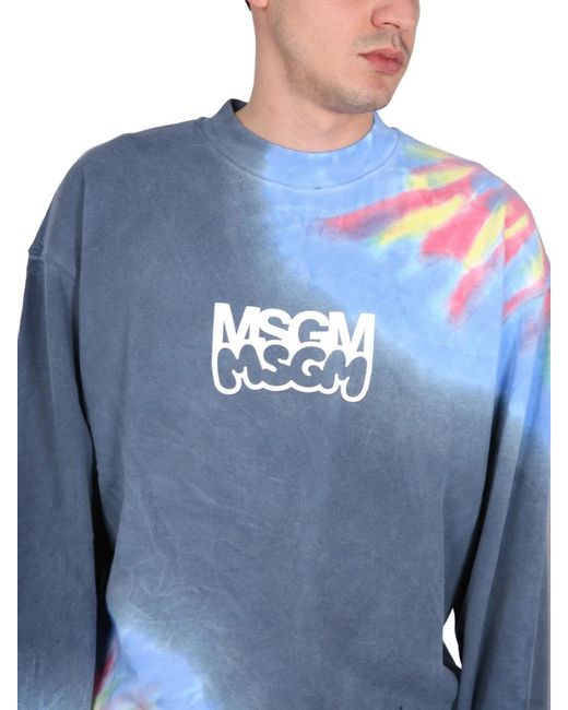 MSGM Blue Sweatshirt X Butter Studio for men